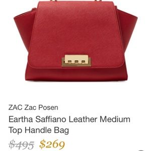 ZAC Zac Posen Eartha Saffiano Leather Medium Top Handle